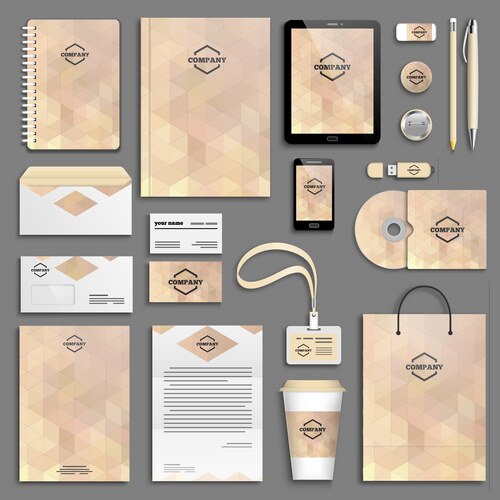 Corporate Identity Template Set Royalty Free Vector Vectorstock