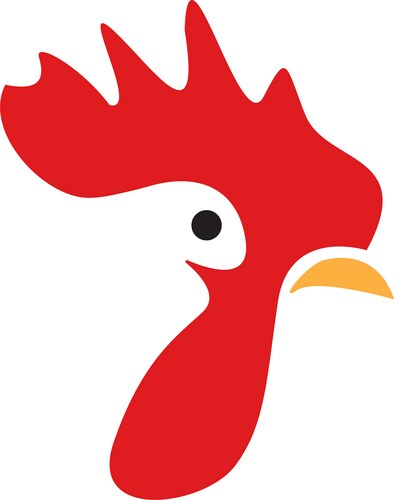 Rooster head logo design template isolated Vector Image