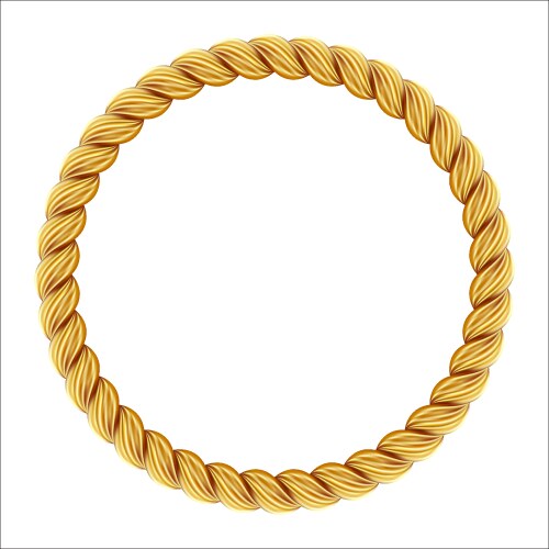 Gold rope of realistic nautical twisted Royalty Free Vector