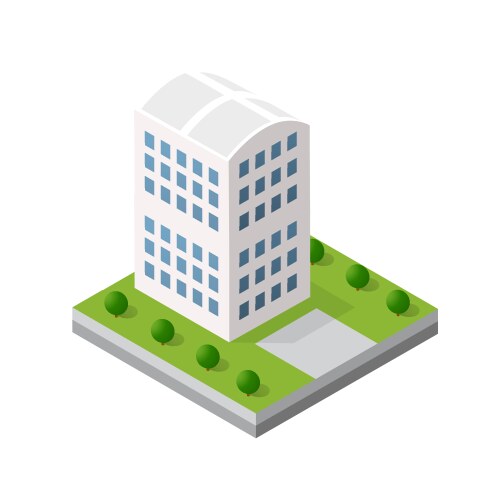 isometric 3d module block vector image