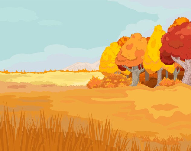 Autumn landscape background Royalty Free Vector Image