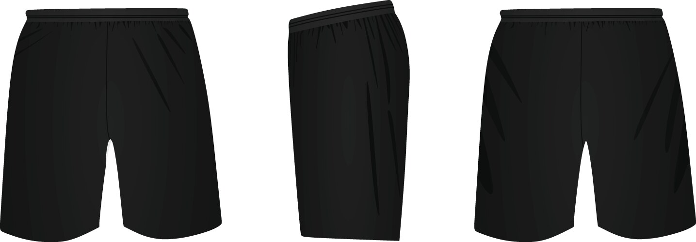 Black shorts template vector image