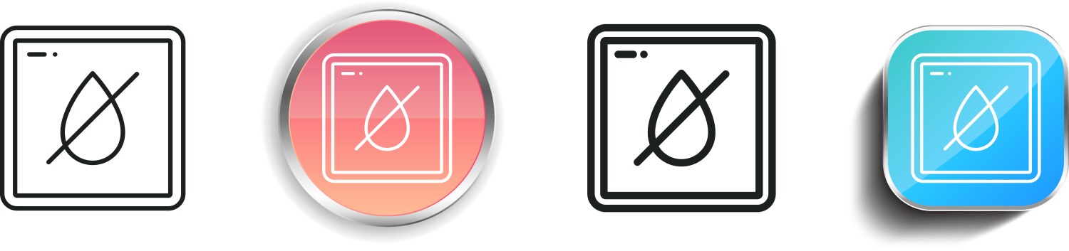 Liquids icon thin linear regular and button style vektorbild