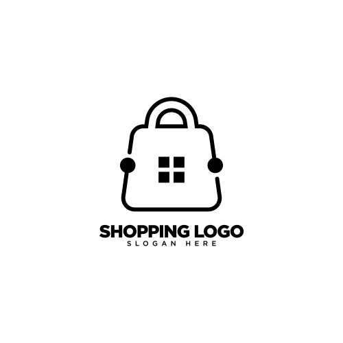 Home shop logo design real estate vector image