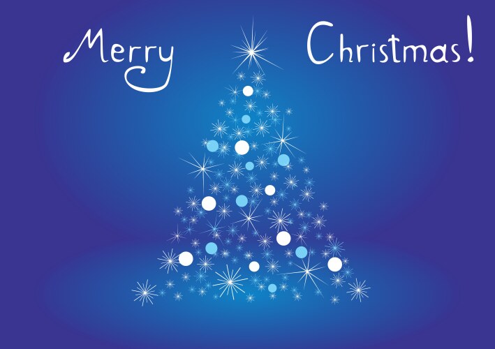 Glowing christmas tree Royalty Free Vector Image