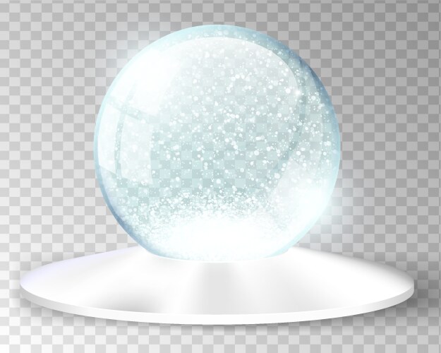 Snow globe empty template isolated Royalty Free Vector Image