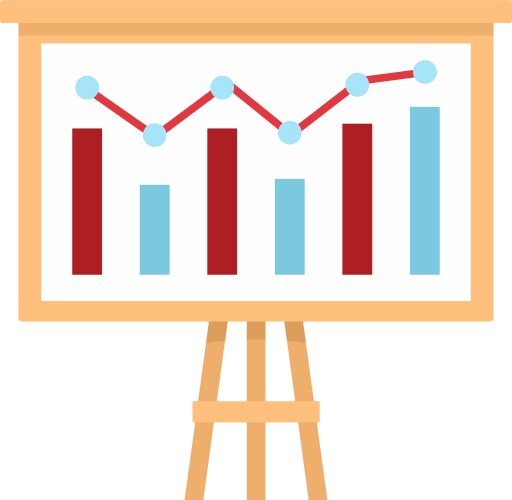 Trend up graph icon in trendy isolated on white Vector Image