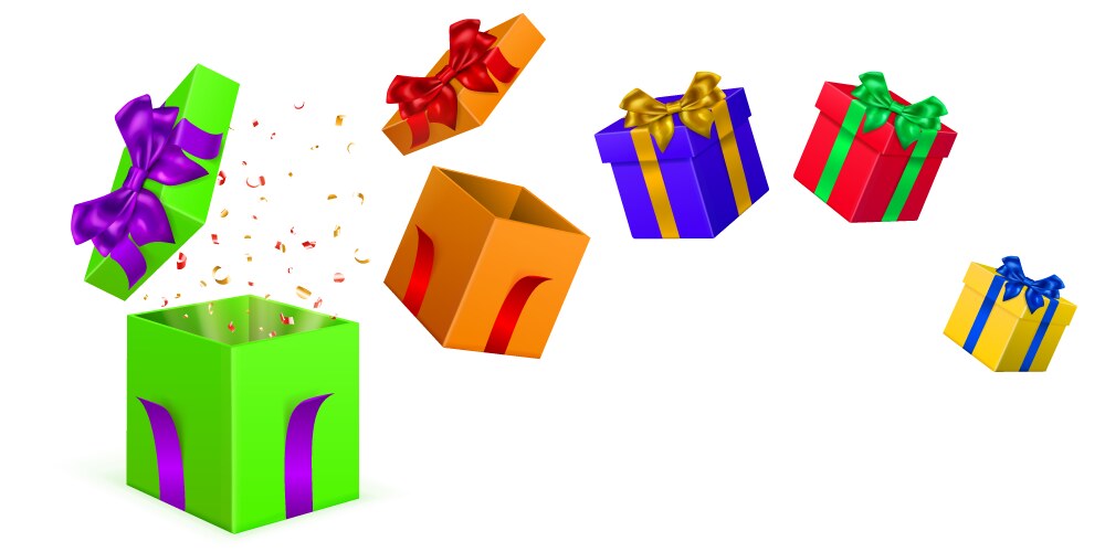 With gift boxes Vector Image