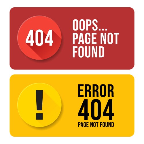 404 error page not found speech set pop up errors vector image