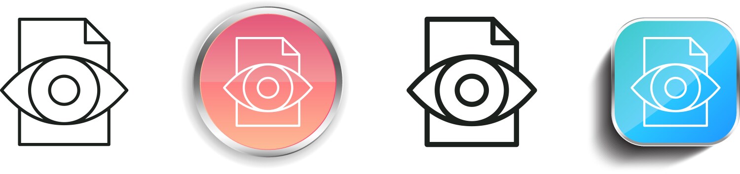 List icon thin linear regular and button style vector image