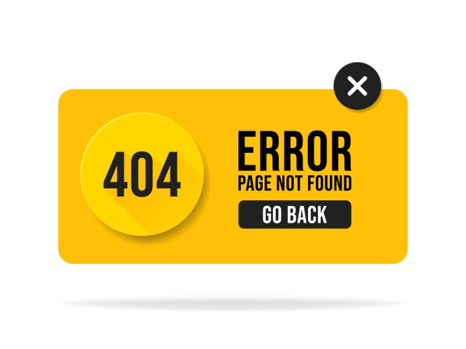 404 error page not found speech pop up errors vector image