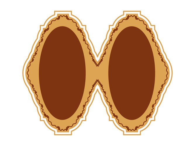 Brown Label Frame Shape Vector Image