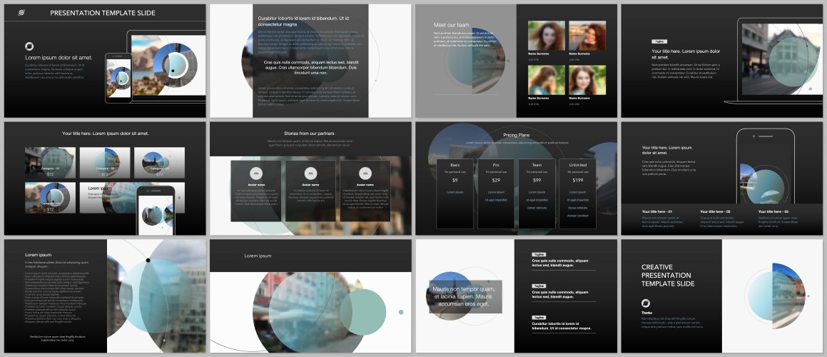 Presentation templates multipurpose Royalty Free Vector