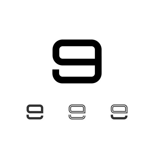 Digital computer message logo Royalty Free Vector Image