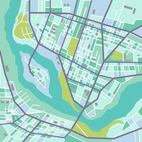Abstract city map Royalty Free Vector Image - VectorStock