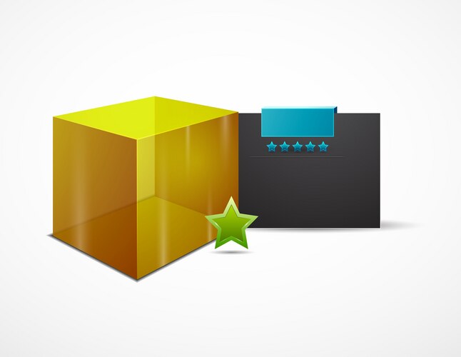Web box design template Vector Image