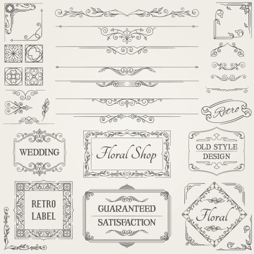 Calligraphic design elements Royalty Free Vector Image