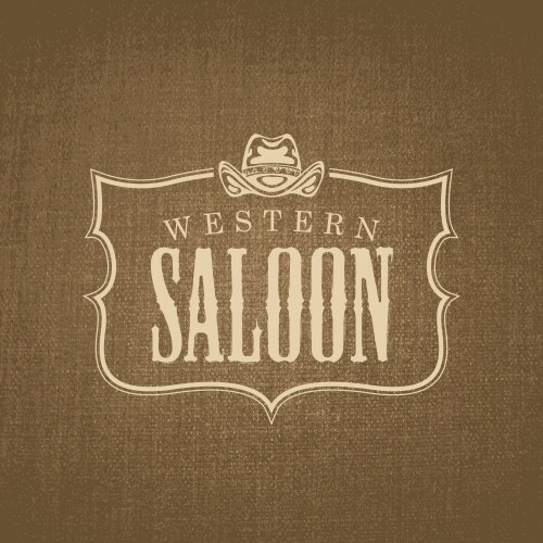 Western Saloon Banner Vector Image