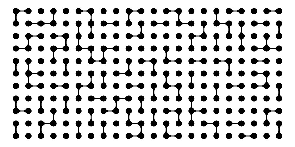 Geometric pattern of interconnected blobs and dots vector image