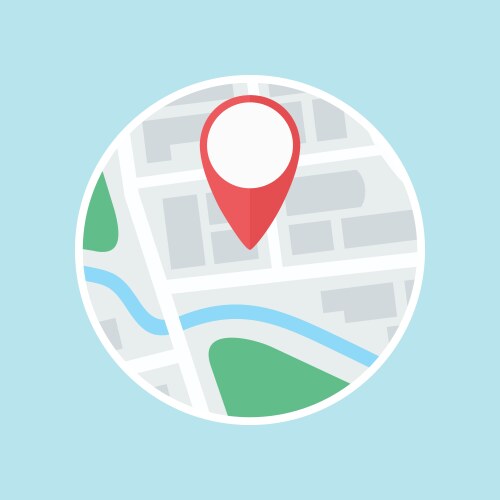 Folding paper map flat icon Royalty Free Vector Image