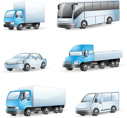 Transport Icon Set Royalty Free Vector Image - VectorStock