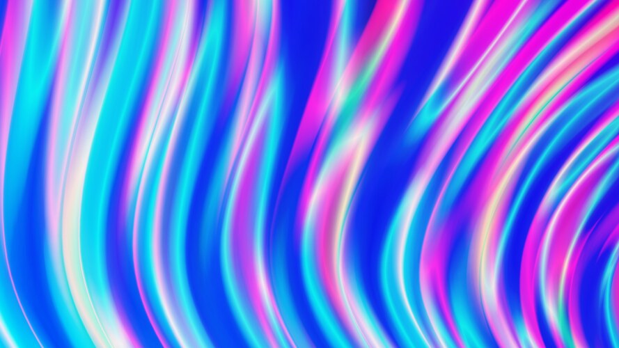 Holographic effect wavy pattern vibrant vector image