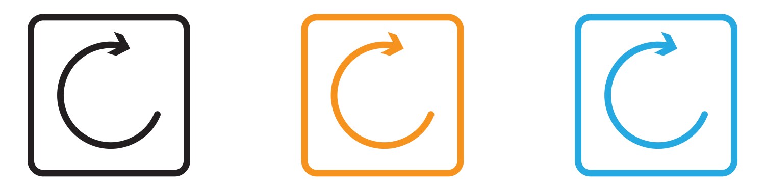 Repeat reload arrow icon outline collection Vector Image