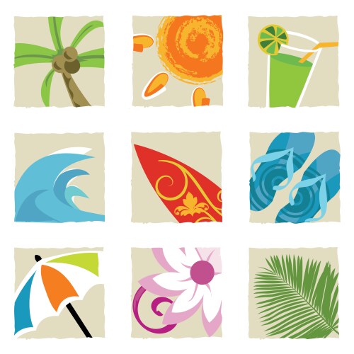 Sun icons Royalty Free Vector Image - VectorStock
