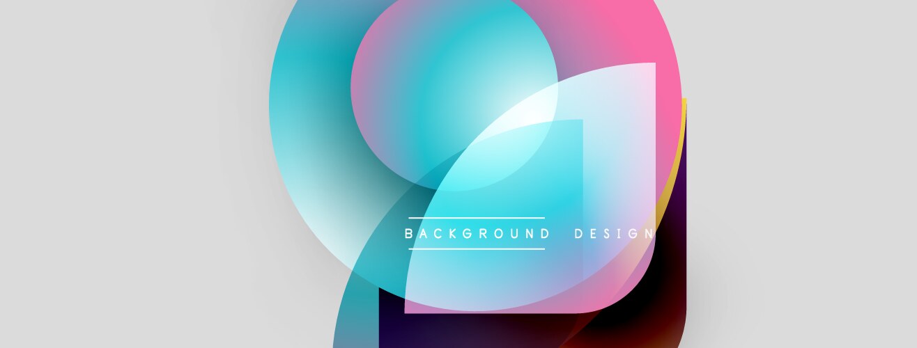 Abstract colorful shapes overlap creating dynamic vector image