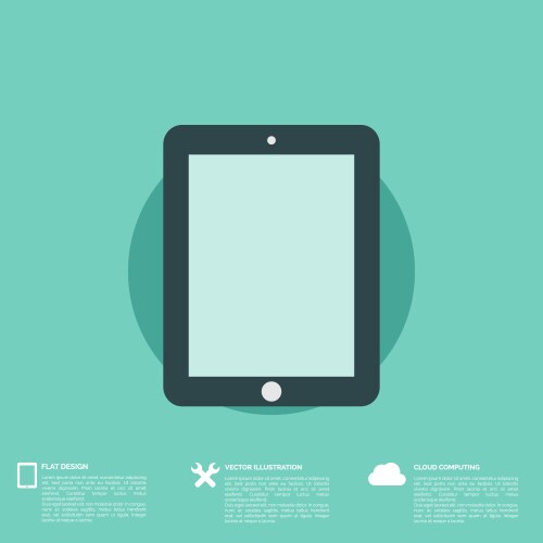 Flat abstract background with web icons interface vector image