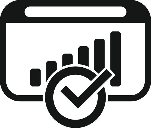 Insight web graph icon simple data vector image