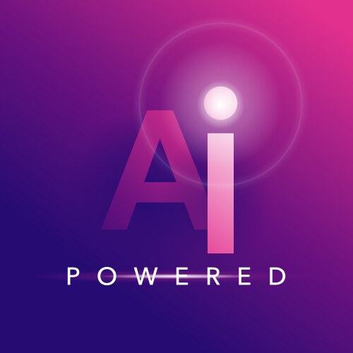 Ai-powered - future of software programming vector image