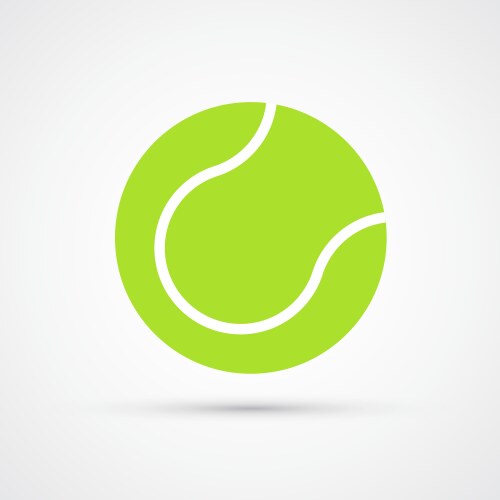 Colored tennis ball trendy symbol Vector Image