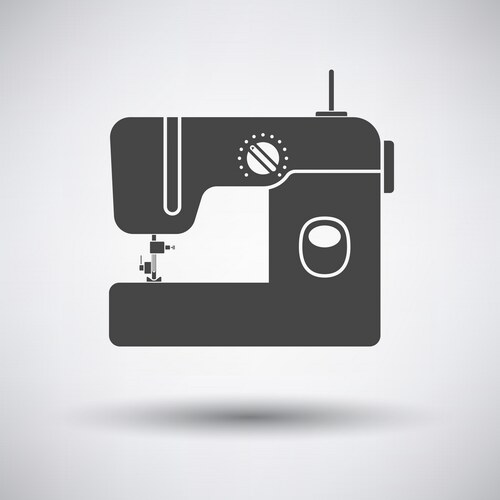 Vintage sewing machine icon on white background Vector Image