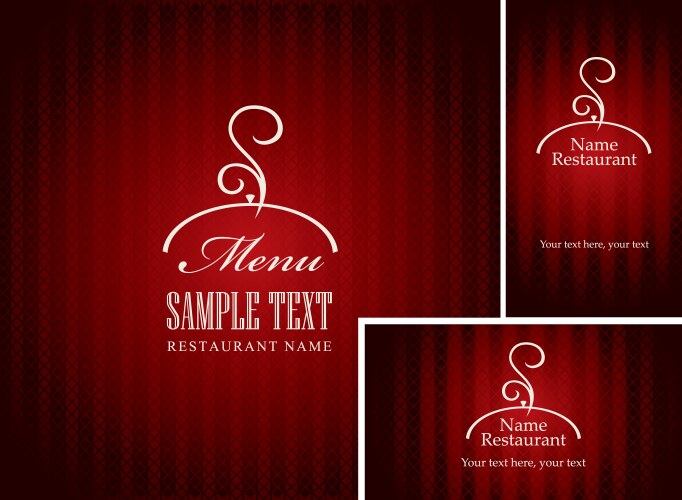 Red A4 Menu with Utensils Royalty Free Vector Image