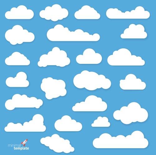 Light blue sky white clouds pattern seamless Vector Image