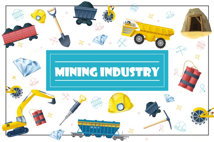 Isometric coal extraction concept Royalty Free Vector Image