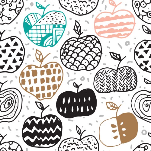 Seamless pattern with hand drawn doodle ornate Vector Image
