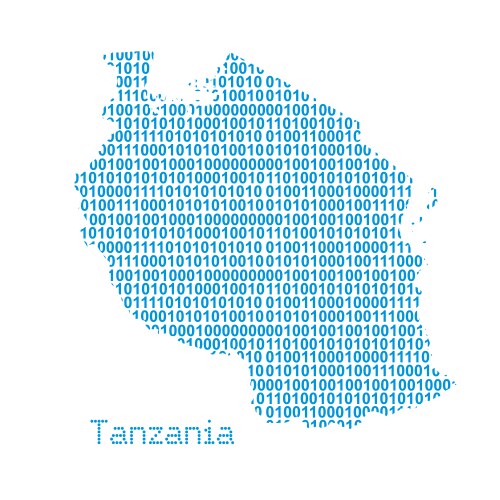 Map tanzania vector image