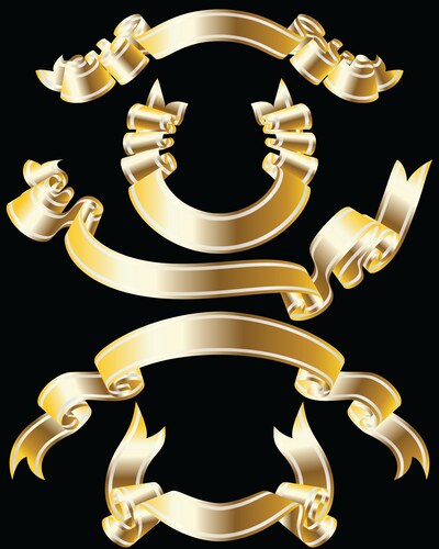Big collection of luxury ribbons Royalty Free Vector Image