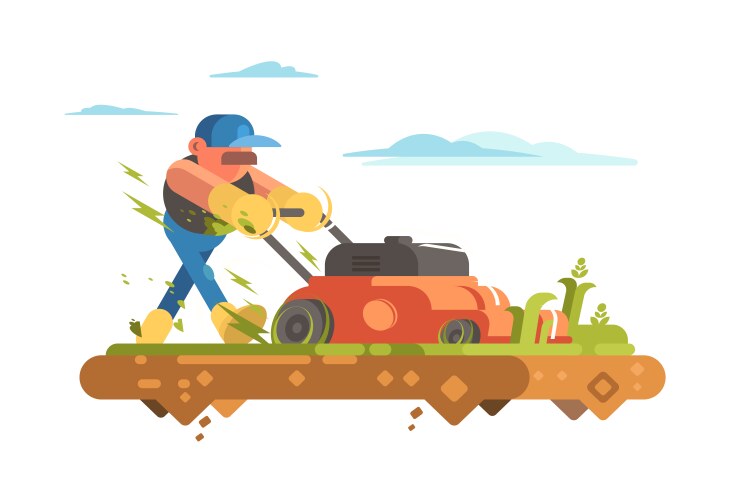 Lawn Mowing Vector Images within Landscapes & Nature (over 1,400)