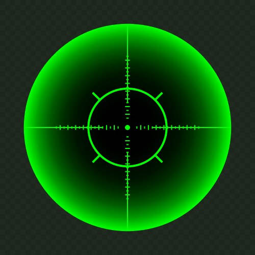 weapon night sight sniper rifle optical scope vector image