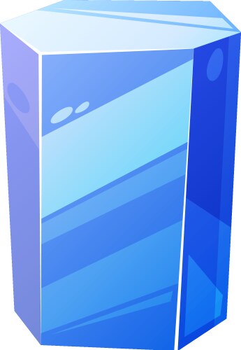 Blue crystal gem sapphire jewel gemstone glass vector image