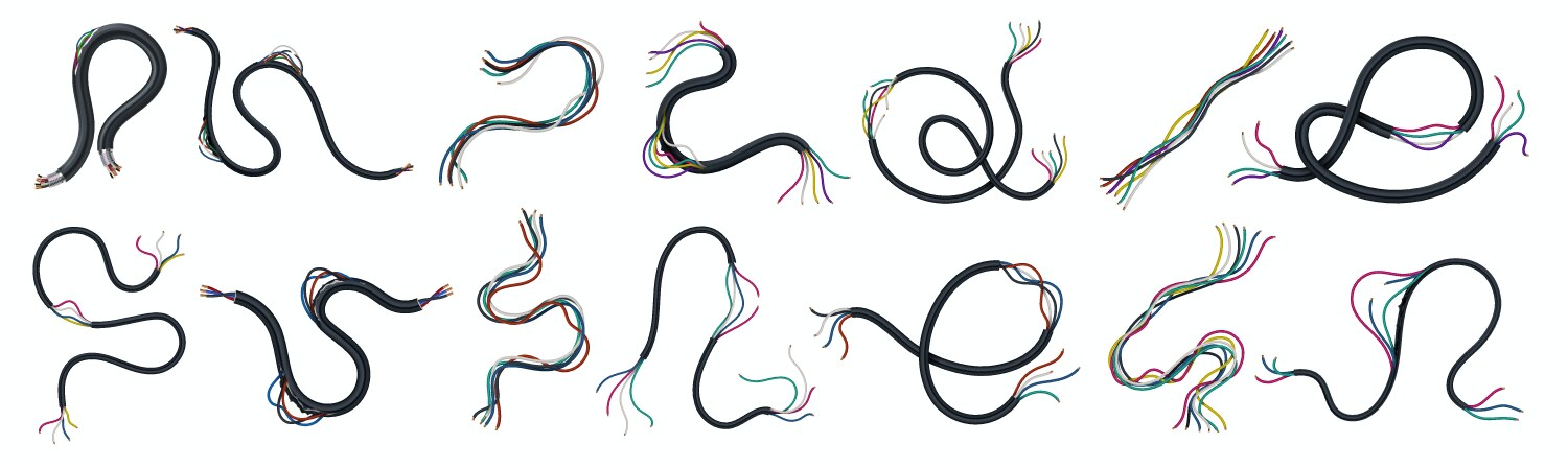 Broken wires that conduct electricity isolated Vector Image