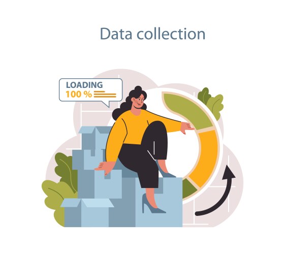 Predictive analytics process of using data vector image