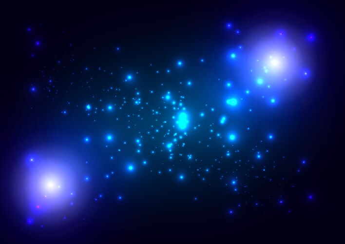 Blue glowing light glitter background Royalty Free Vector