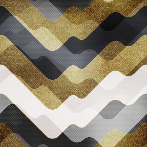 gold waves seamless pattern vector image