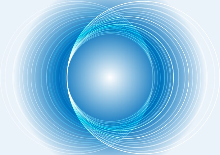 Abstract blue light circle background Royalty Free Vector
