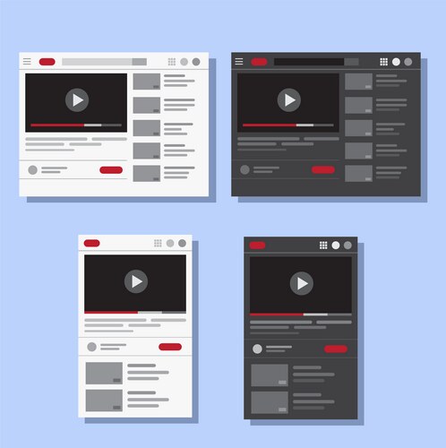 Video Stream Ui Example Video Streaming UI Template – Royalty-Free Vector | VectorStock