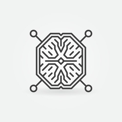 Artificial intelligence brain line concept – Royalty-Free Vector ...